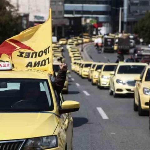 Taxistas en Atenas inician huelga de 48 horas