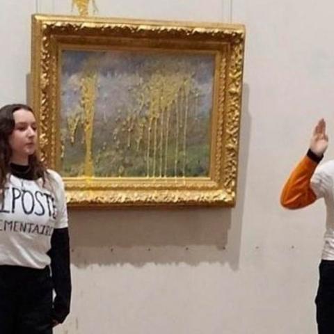 Activistas lanzan sopa sobre cuadro de Monet en Museo de Lyon 