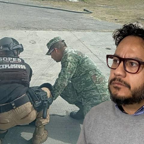 GOPES desactivando la granada / Edgar Guerra