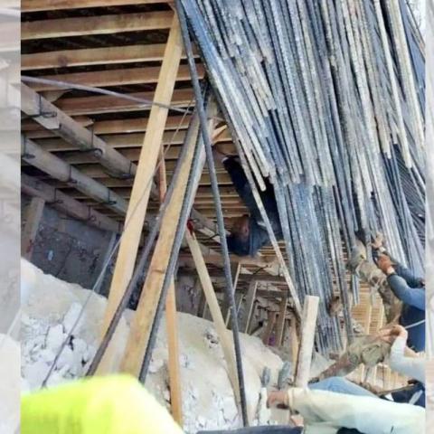 Dos trabajadores resultan lesionados tras caída de estructura en el Tramo 6 del Tren Maya