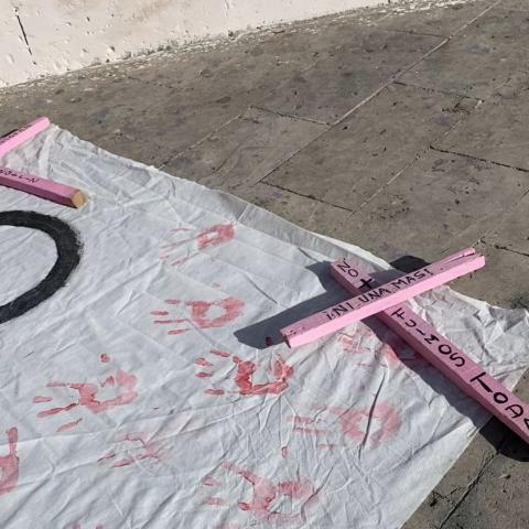 Protesta contra feminicidios