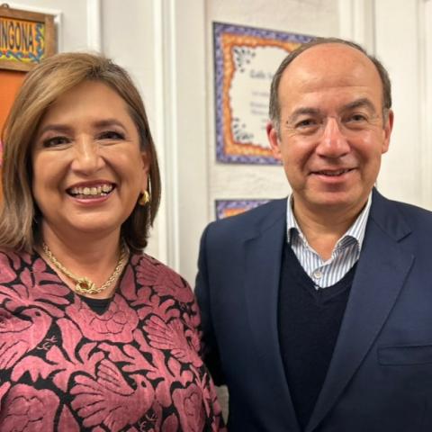 Xóchitl Gálvez y Felipe Calderón 