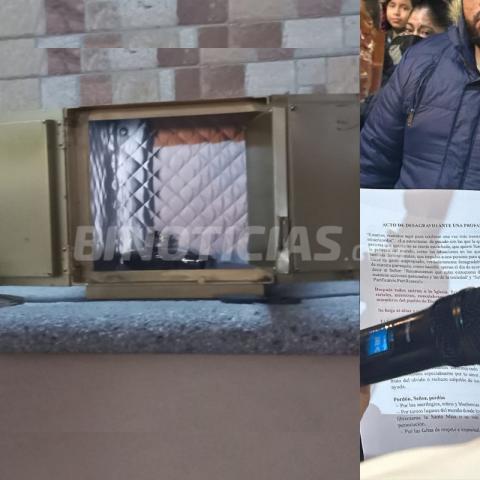 Obispo realiza ritual en templo de VNSA tras profanación del sagrario