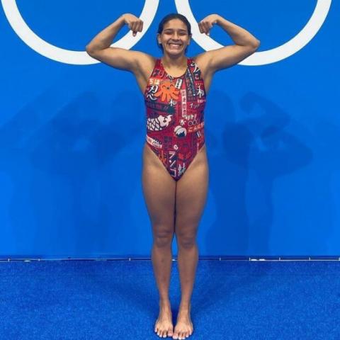 Se convirtió en la 7ma mejor clavadista del Mundial de Natación en Doha 2024.