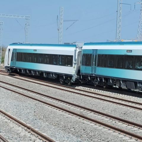 Se descarrila vagón del Tren Maya cerca de la estación Tixkokob