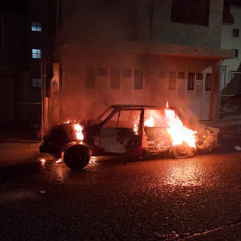 auto incendiado