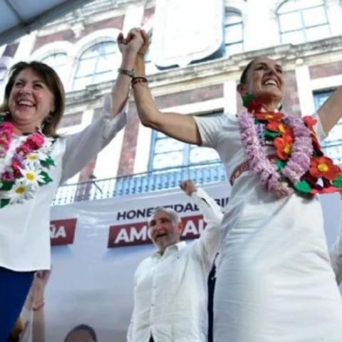 Sheinbaum acompaña a la candidata González Saravia.