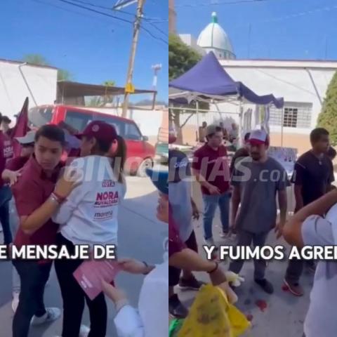 Le arrojan jitomatazos a Nora Ruvalcaba en tianguis; acusa a "la derecha"