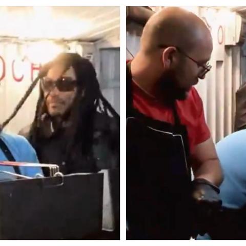 Lenny Kravitz atiende puesto de hamburguesas en su visita a CDMX