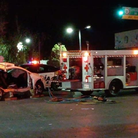 Sucedió esta madrugada sobre Av Siglo XXI frente a Rancho Santa Mónica