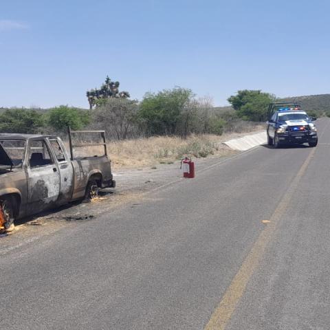 camioneta incendiada