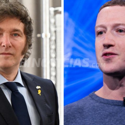 Javier Milei y Mark Zuckerberg 