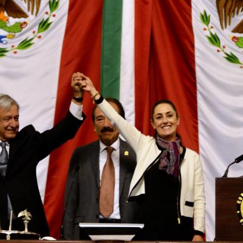 AMLO y Claudia Sheinbaum 