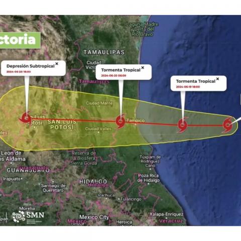 No se descarta que tormenta tropical Alberto evolucione a huracán categoría 1