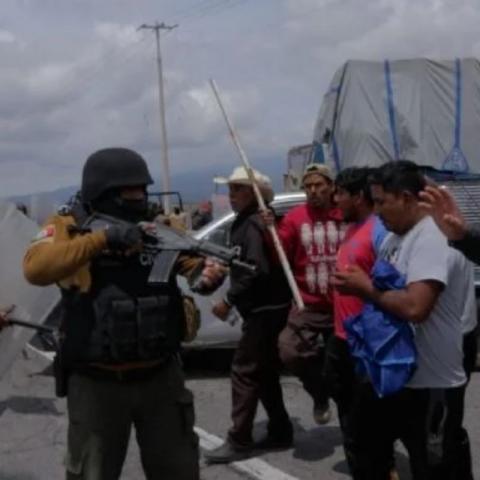 Policía de Veracruz reprime a campesinos de VERACRUZ