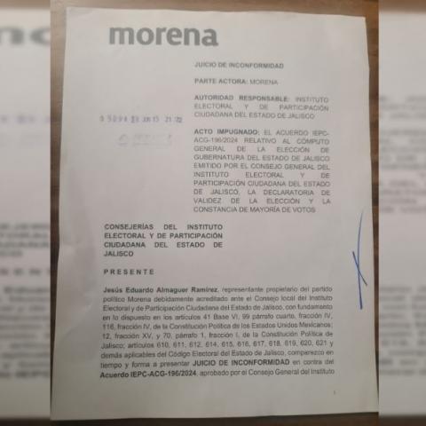 Juicio de Inconformidad por parte de Morena 