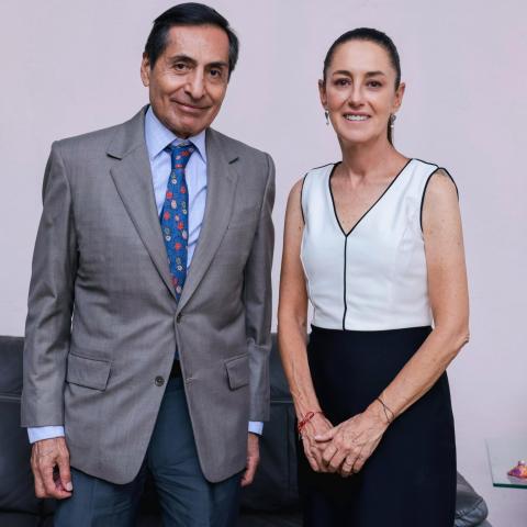 Rogelio Ramírez de la O y Claudia Sheinbaum 