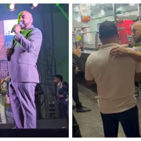 Lupillo Rivera cantó en San José de Gracia y después fue a los tacos de lechón en Aguascalientes