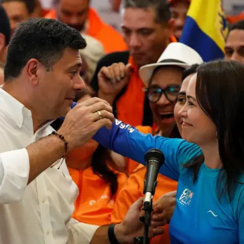 Freddy Superlano y María Corina. 