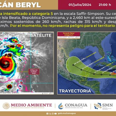 Huracán Beryl de categoría 5 