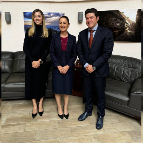 Claudia Sheinbaum, Mariana Rodríguez y Samuel García 