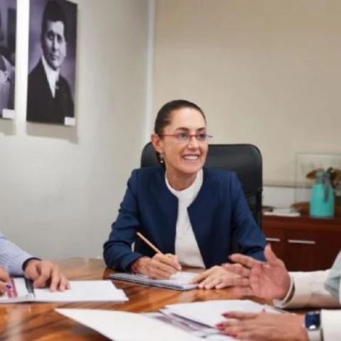  Omar García Harfuch,  Claudia Sheinbaum Pardo y Rosa Icela Rodríguez 