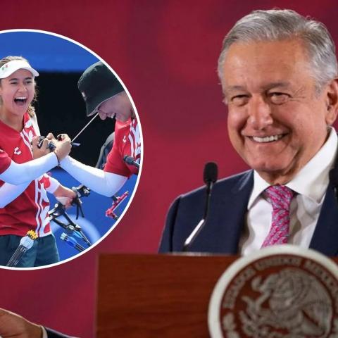 AMLO felicita al equipo femenil de tiro con arco por medallas en París