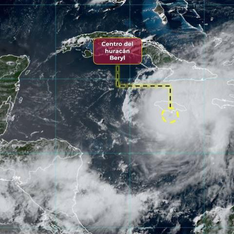 Huracán acercándose a territorio mexicano