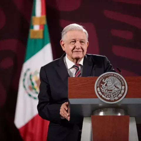 AMLO en Palacio de Gobierno.