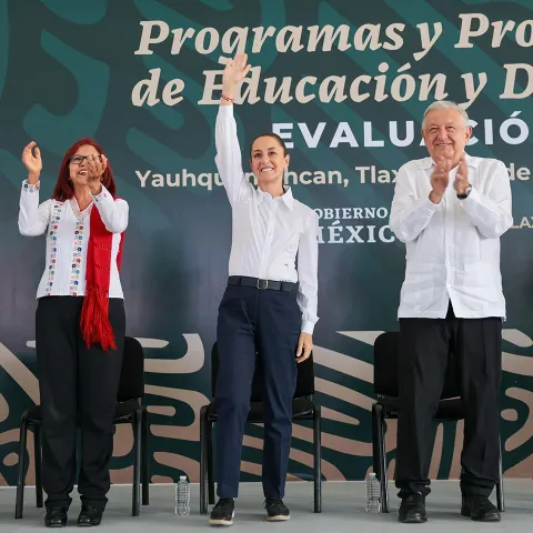 Claudia Sheinbaum promete continuidad de la Nueva Escuela Mexicana