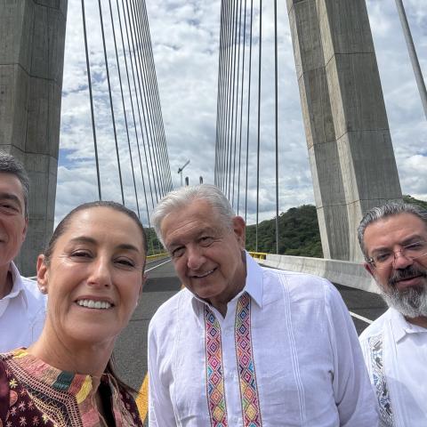 AMLO y Claudia Sheinbaum en La Concordia 