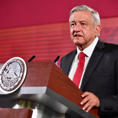 López Obrador en Palacio Nacional