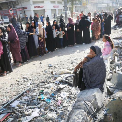 Gente en la Franja de Gaza 