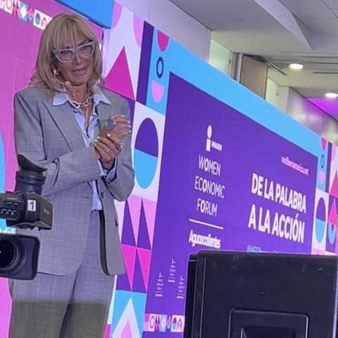 Adela Micha está hoy en Aguascalientes como parte del Women Economic Forum