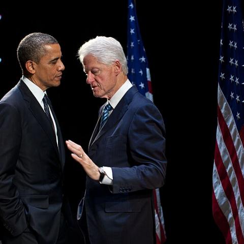 Barack Obama y Bill Clinton 