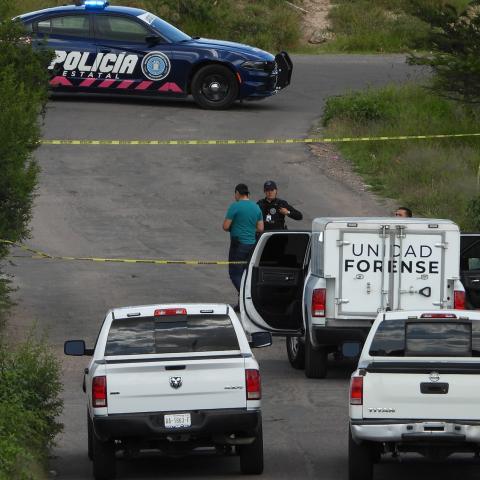 Estaba a la orilla de un camino en medio de la maleza crecida y fue localizado por un hombre que pasaba por el lugar