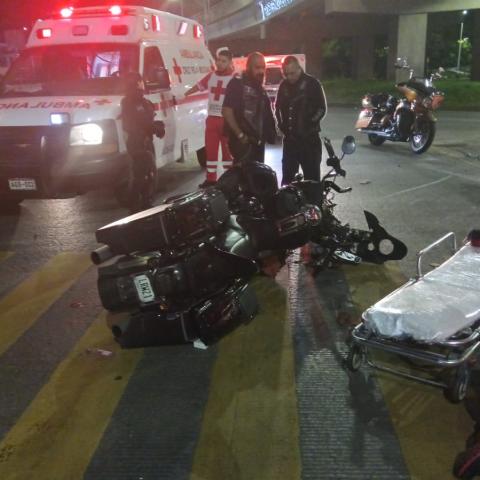 motociclista herido