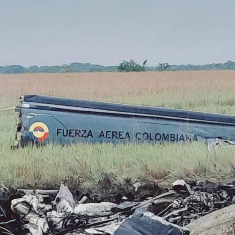 Mueren 8 militares tras accidente de un helicóptero de la Fuerza Aérea de Colombia