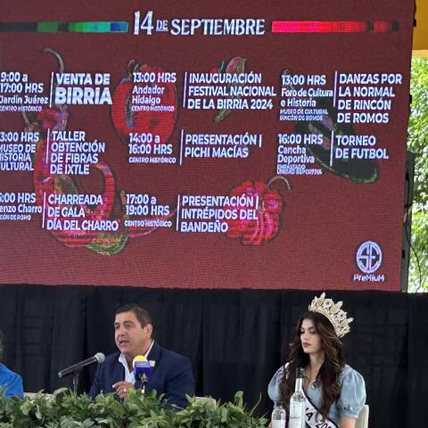 Presentan las actividades del Festival Nacional de la Birria en Rincón de Romos