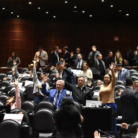 Diputados aprobando reforma constitucional