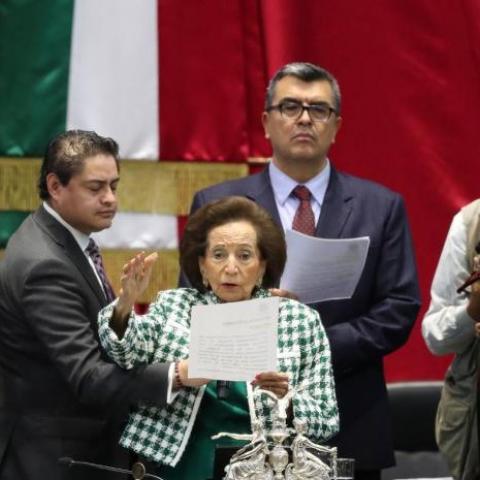 Preparan sustitución en la presidencia de la Cámara de Diputados tras muerte de Ifigenia Martínez