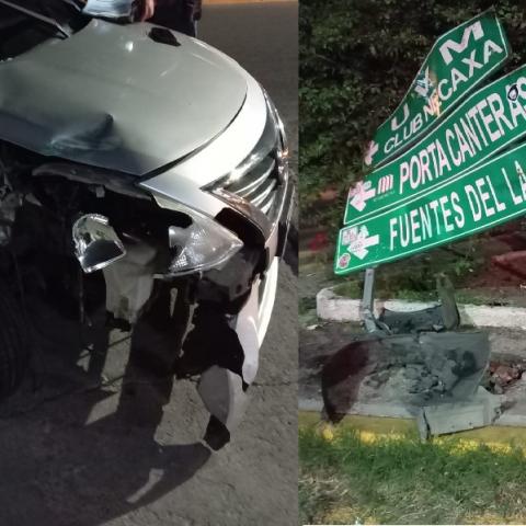 Ocurrió esta madrugada en salida a Calvillo y Blvd Juan Pablo II