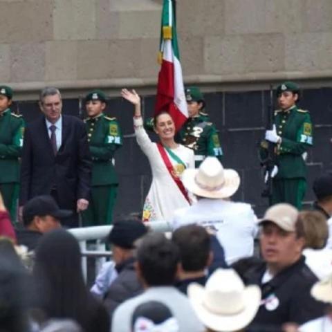  Ejército se encargó del dispositivo de seguridad en Palacio Nacional.