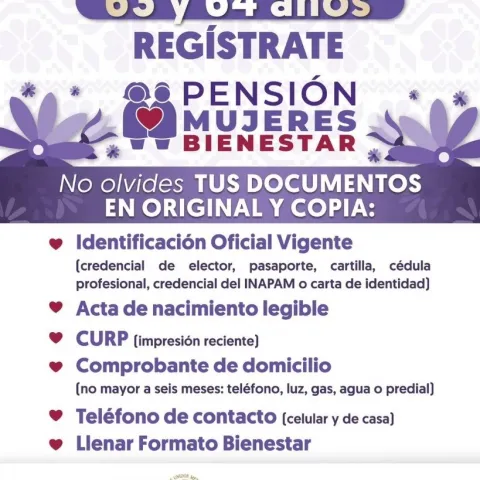 Pensión Mujeres Bienestar