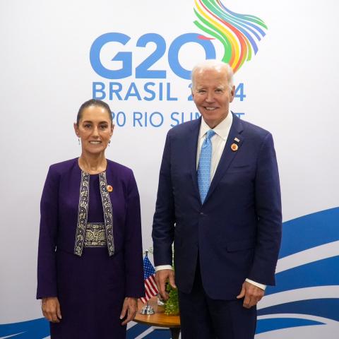 Biden y Sheinbaum dialogan por primera vez en el G20: hablan sobre migración y seguridad