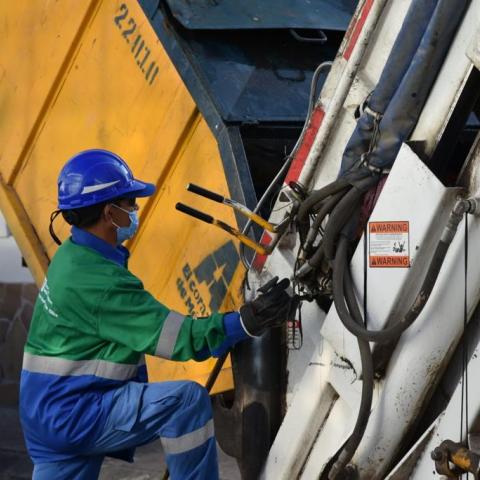 Trabajadores de limpia