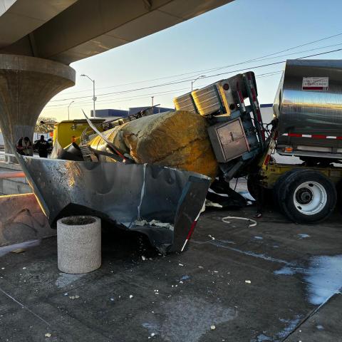 Accidente de pipa de leche