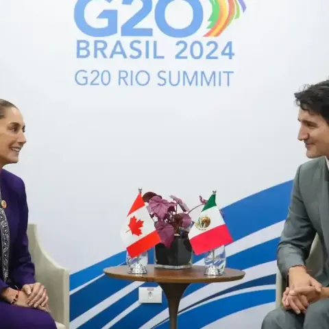 Claudia Sheinbaum Pardo y Justin Trudeau