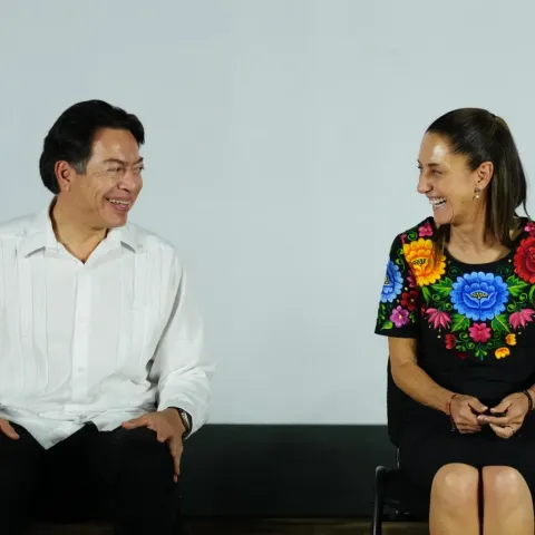 Mario Delgado y Claudia Sheinbaum