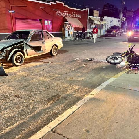 motociclista herido